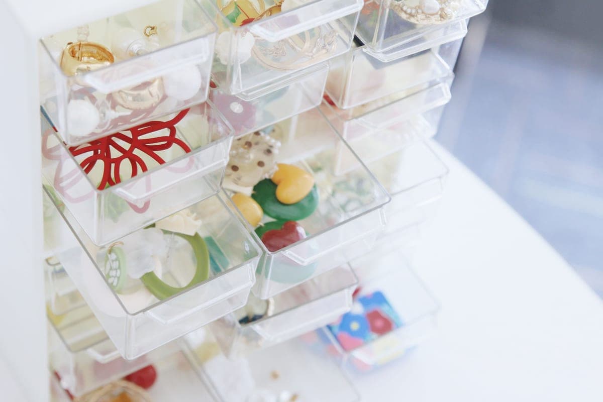 A clear plastic storage tub converted into an enclosure with a mesh lid panel