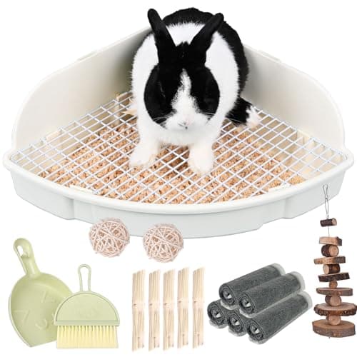 RUBYHOME Large Corner Litter Box, 20 x 13.2 x 6 in